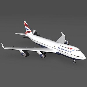 British Airways Boeing 747 3D model