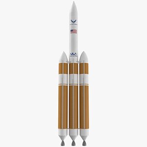 3D model delta iv heavy rocket