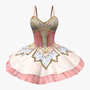 3D Ballerina Costume model