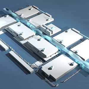 milan fair exhibition trade center 3d model