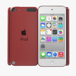 iPod Touch Red 3D Model
