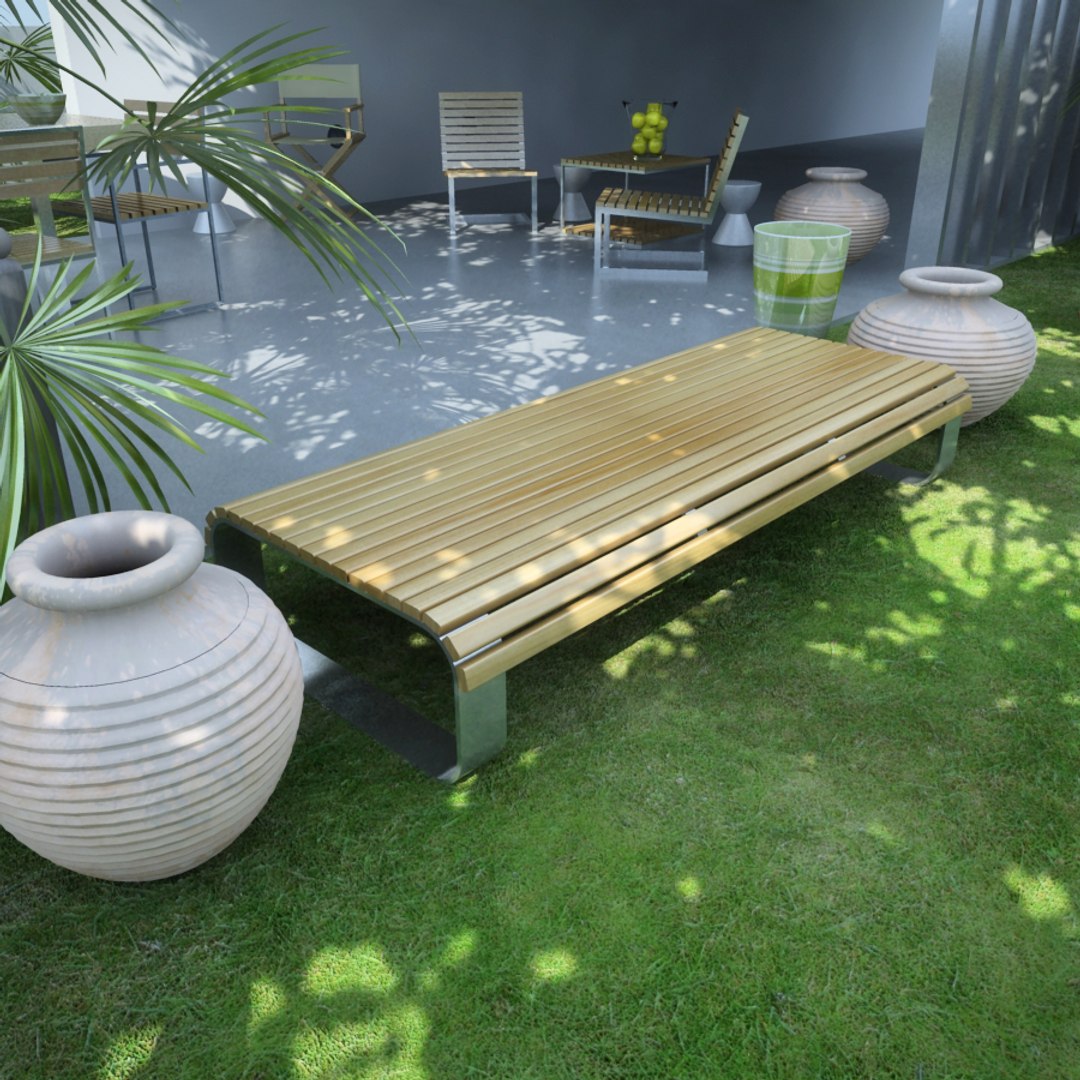 Garden Furniture Kit 3d Model