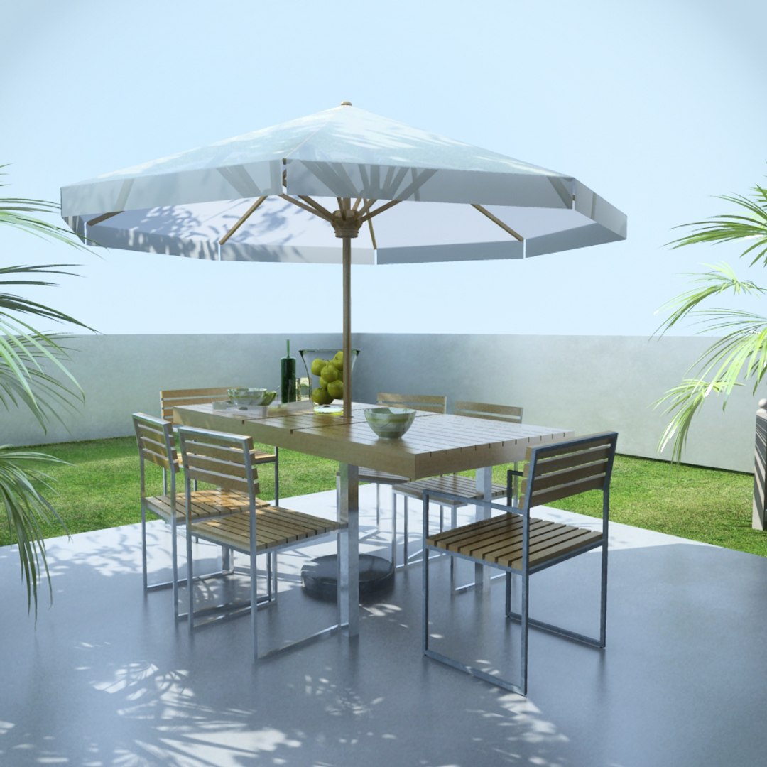 Garden Furniture Kit 3d Model