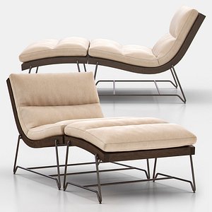 Hale Leather Chair with Ottoman