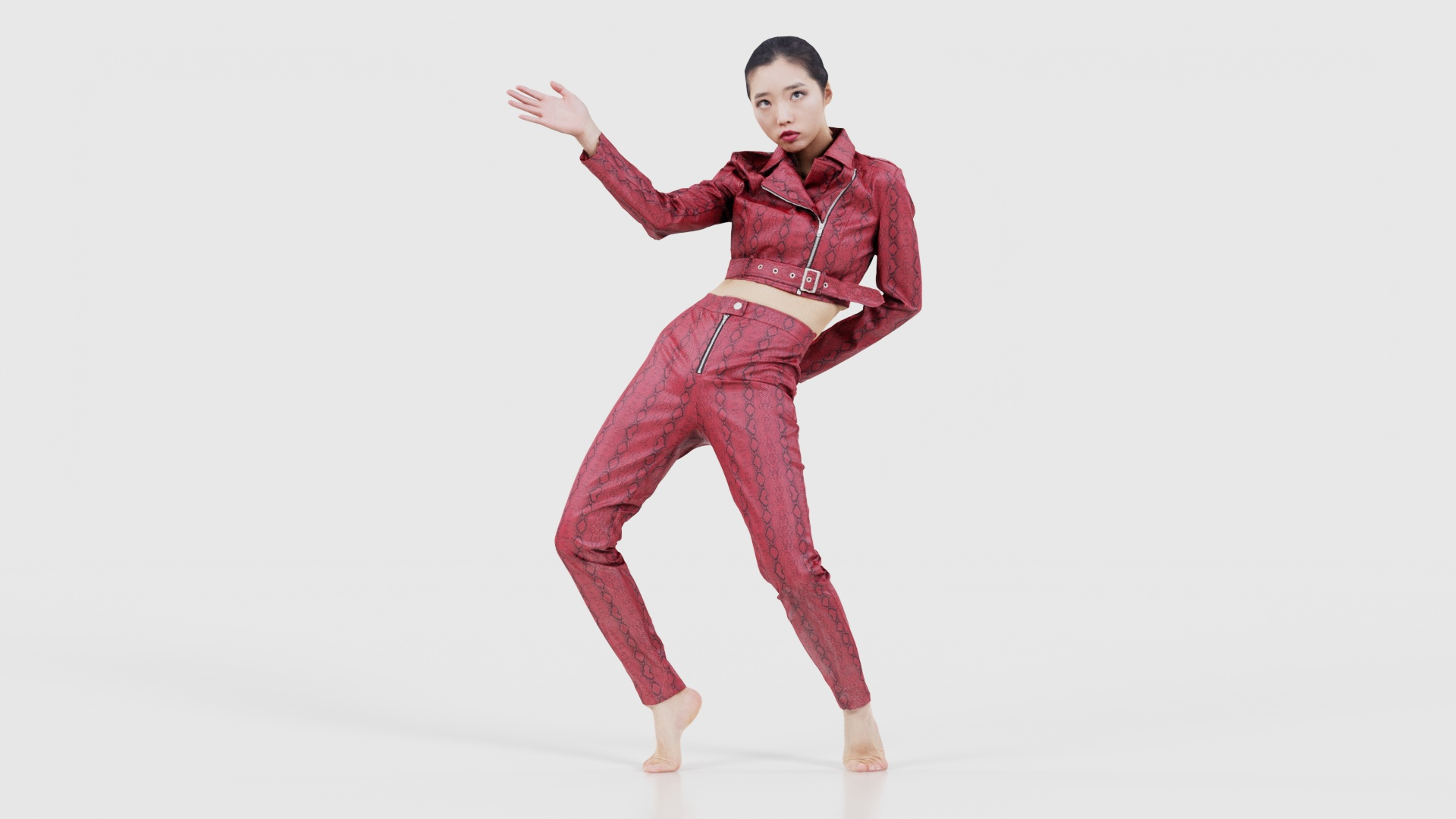 3D Asian Woman Wearing Red Leather Snake Print Outfit 003 Remastered https://p.turbosquid.com/ts-thumb/Ja/rhmz5S/zO/asian_woman_wearing_red_leather_snake_print_outfit_003_z_turntable/jpg/1740465533/1920x1080/turn_fit_q99/a304f9683f92239dea23ae2ae0382f3522c9f050/asian_woman_wearing_red_leather_snake_print_outfit_003_z_turntable-1.jpg