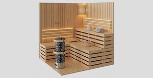 Sauna Set BLENDER 3D Model Cycles model