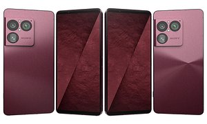 3D Sony Xperia 1 VIII Garnet Red model
