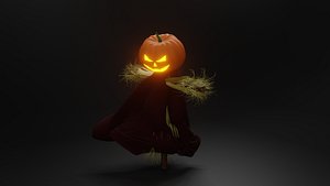 3D Halloween ScareCrow 3D Model