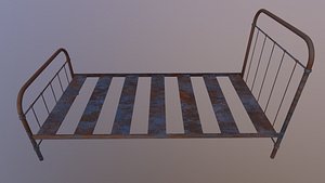 3D metal bed model