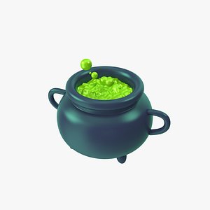 3D Pot of Potion Cartoon model