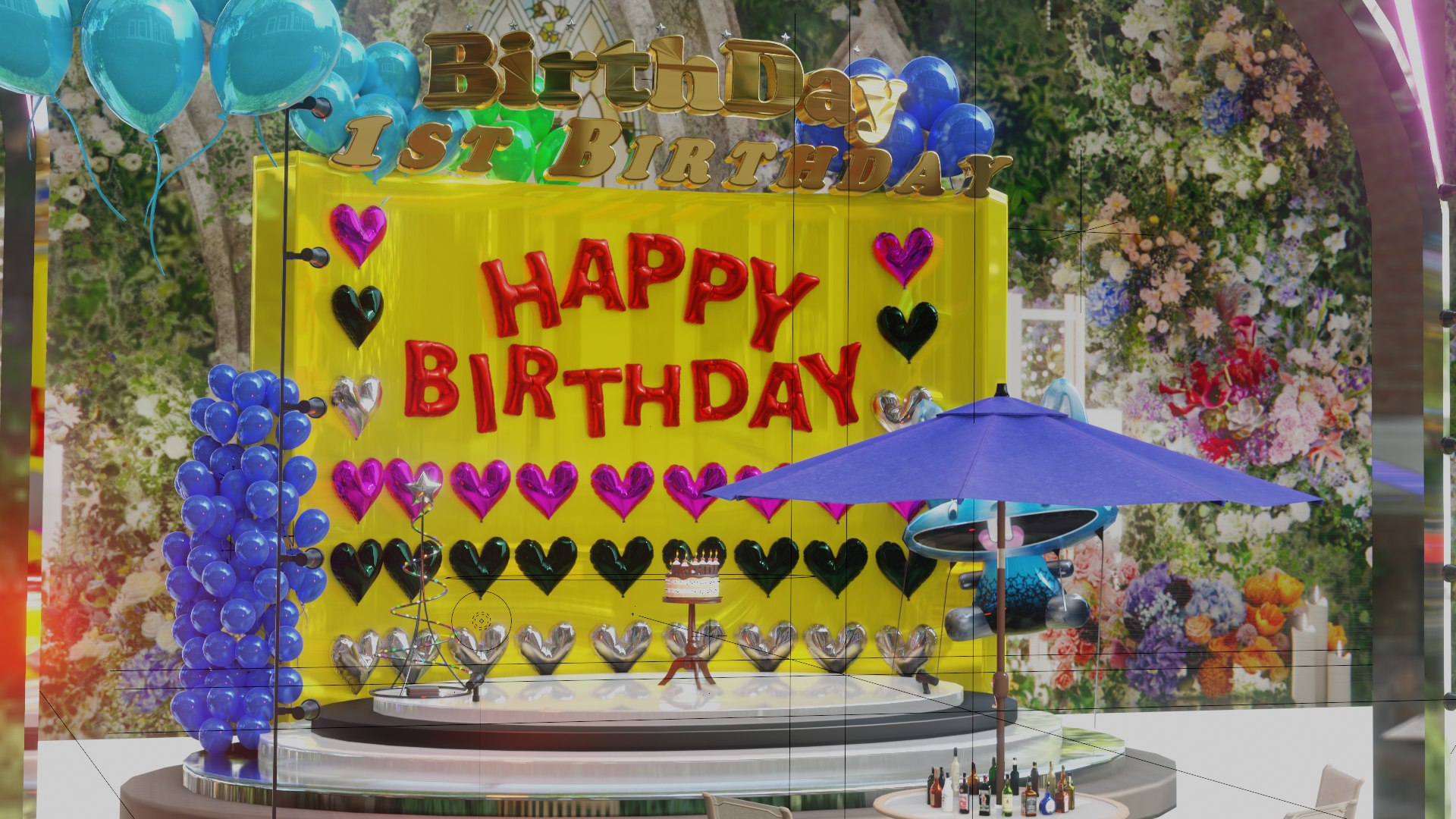 Birthday Stage model - TurboSquid 2163038