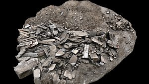 destroyed building ruins debris pile part1 photogrammetry