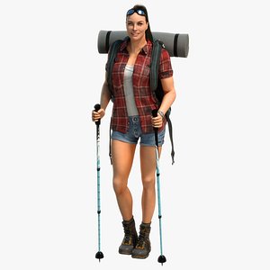 Female Hiker Animated HQ Standard License