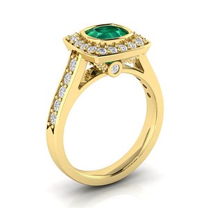luxury ring cushion square model