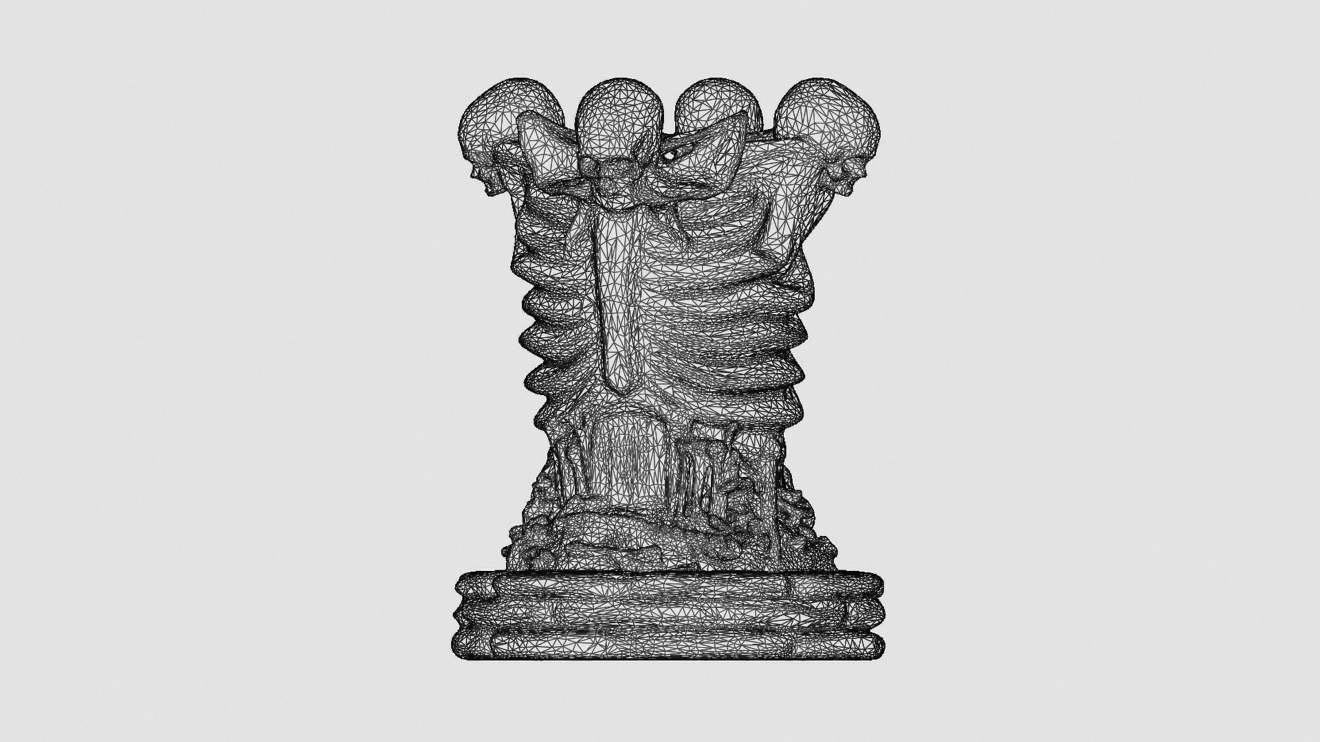 3D Skull Chess Rook - TurboSquid 1973185