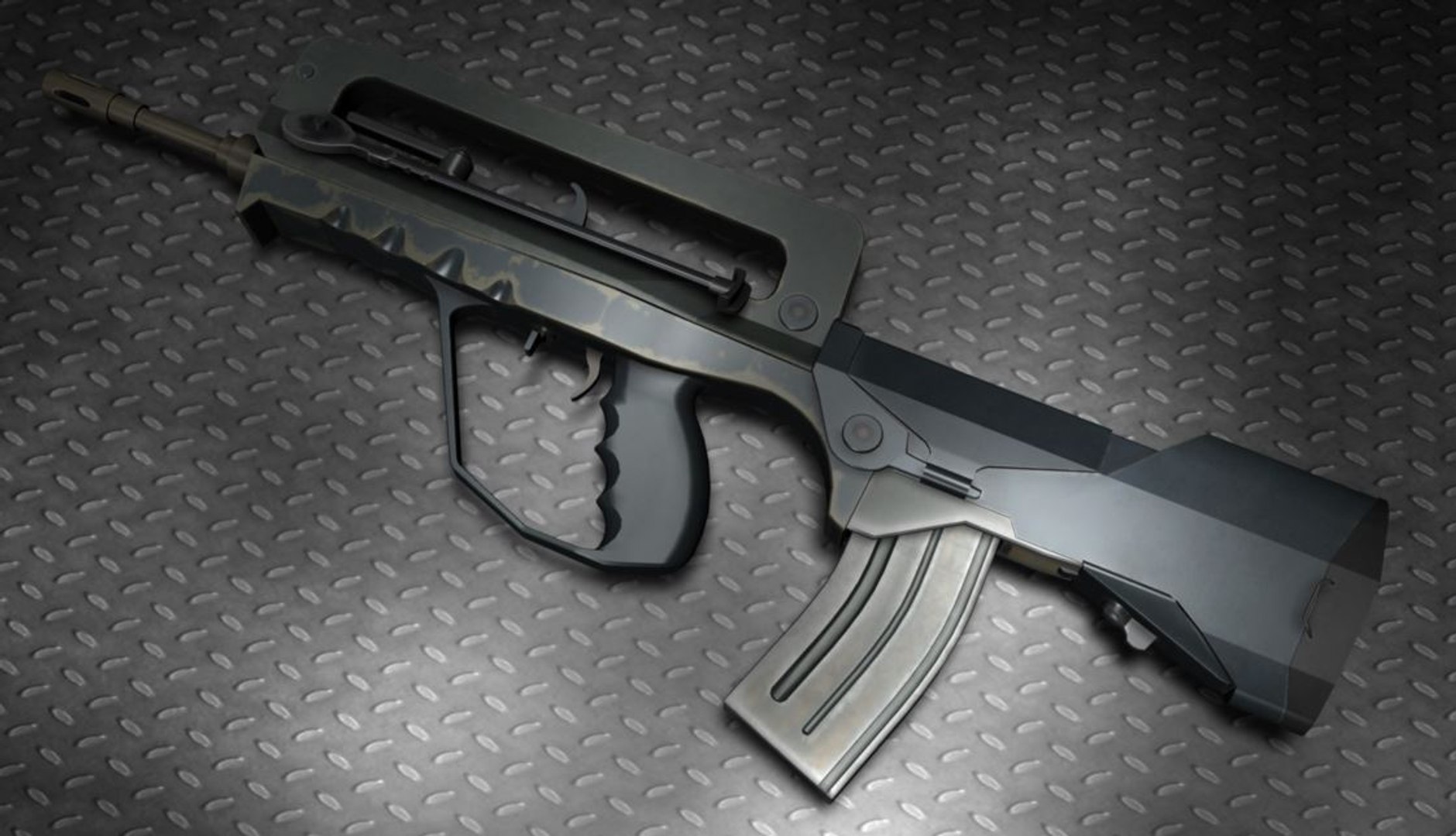 Famas Assault Rifle 3d Model