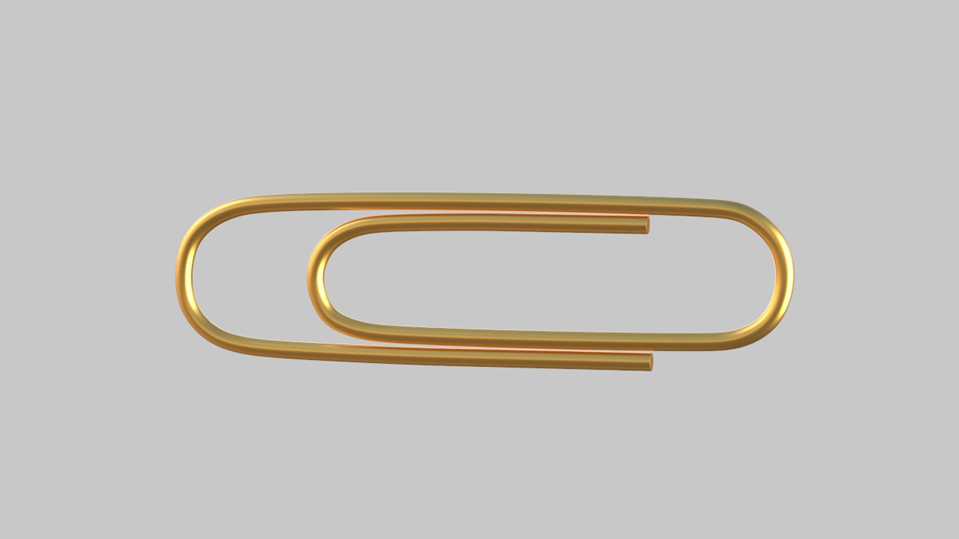 3D Gold Paper Clip Model - TurboSquid 2379469