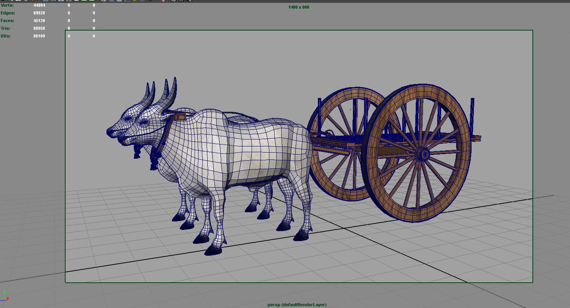3D Bullock Cart Model - TurboSquid 1482913