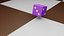 A dropping dice 3D model