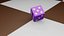 A dropping dice 3D model