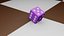 A dropping dice 3D model