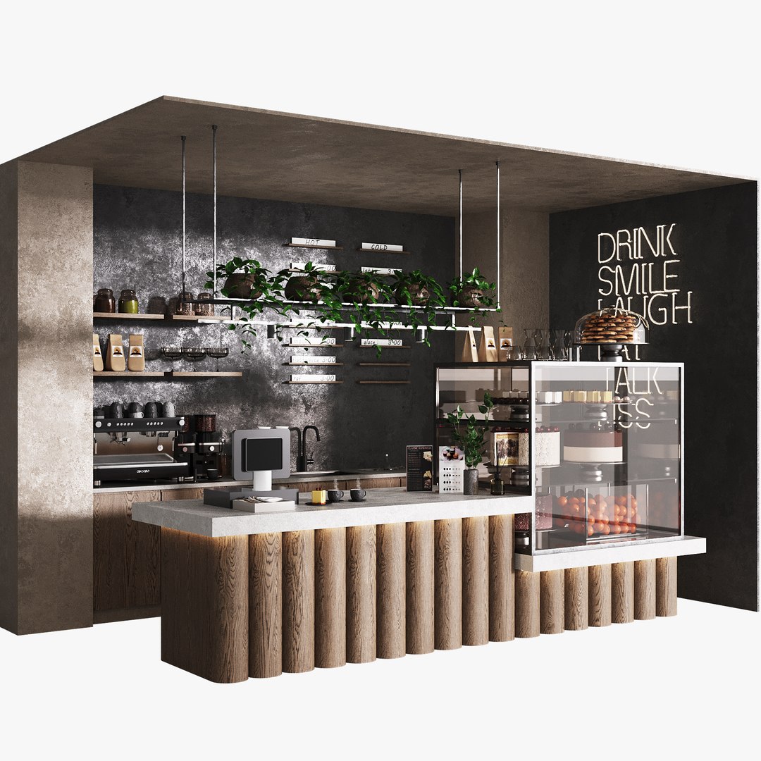 3D Model Coffee Shop 7 - TurboSquid 2252653