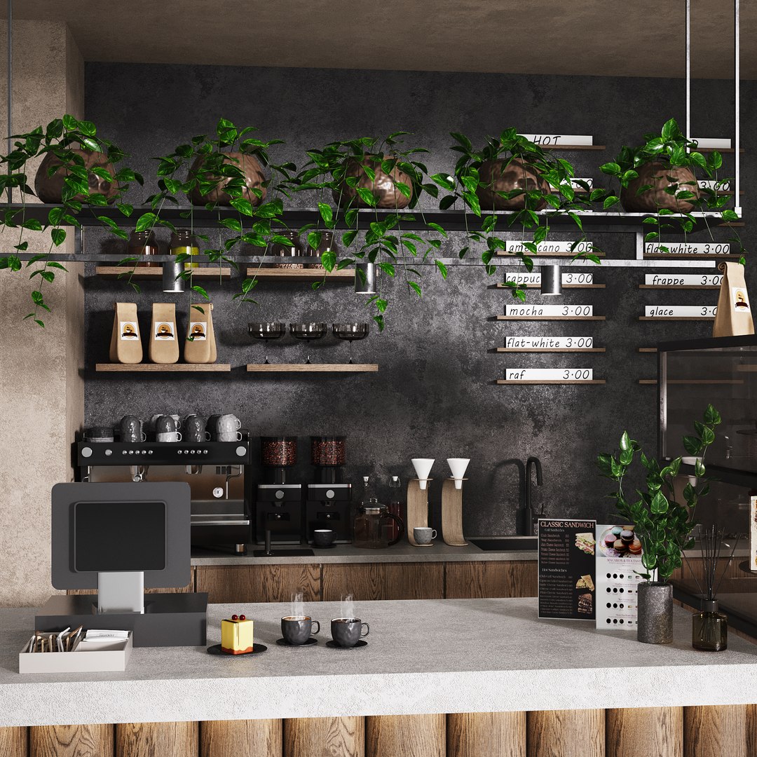 3D Model Coffee Shop 7 - TurboSquid 2252653