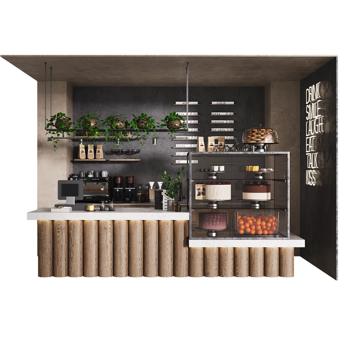 3D Model Coffee Shop 7 - TurboSquid 2252653