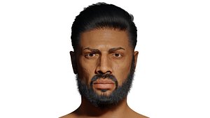 3D Abdul realistic Blender Male character model