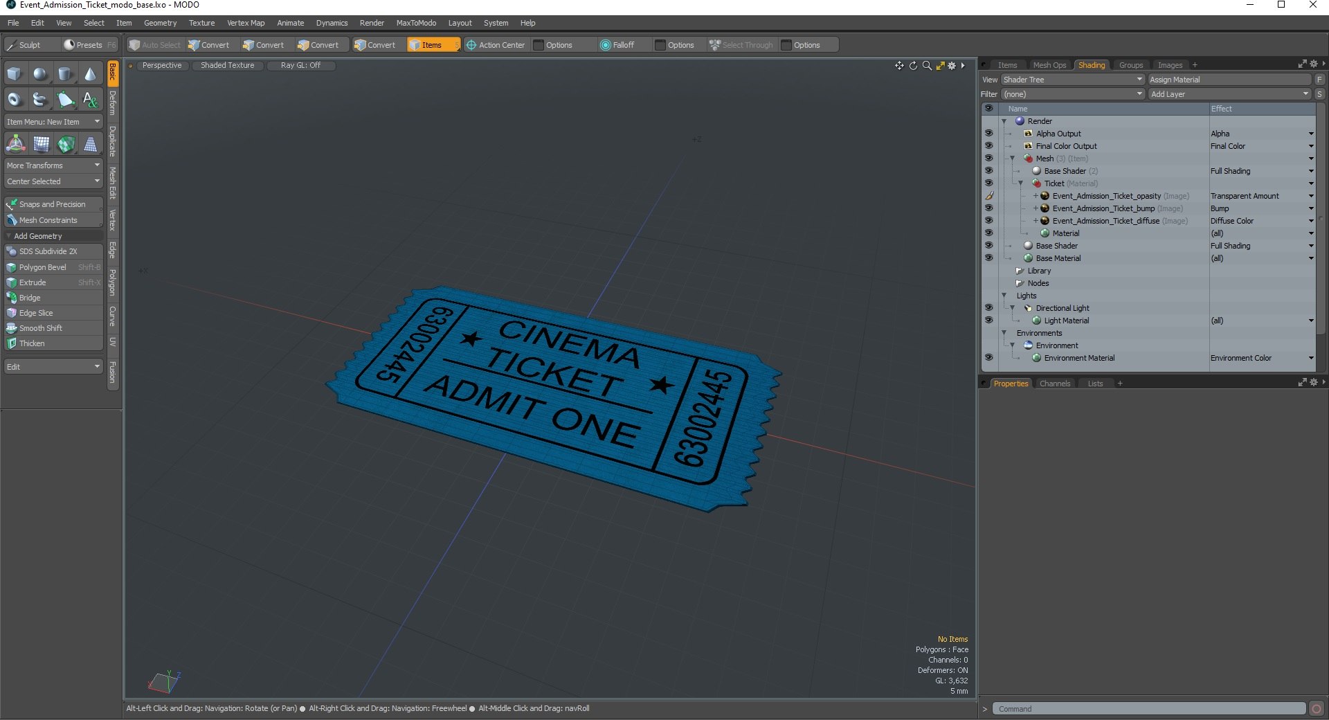 Event Admission Ticket 3D Model - TurboSquid 2222819