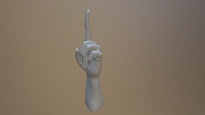 3D Model of a Hand with Extended Index Finger