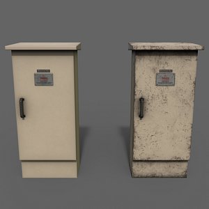 PBR Electric Box WhiteBone V5 3D model