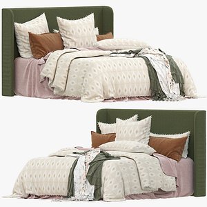 3D Adairs Sunburst Chenille Dusty Peach Quilt Cover model