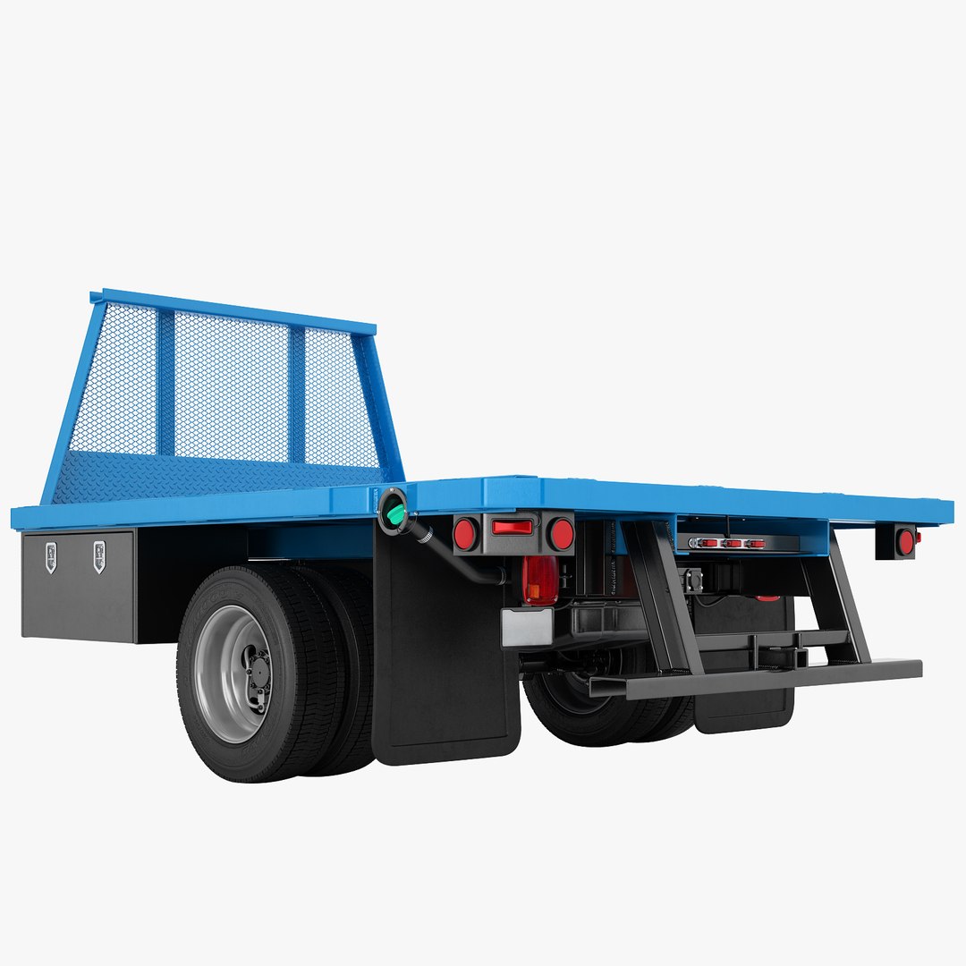 Flatbed dump truck 3D model - TurboSquid 1602337