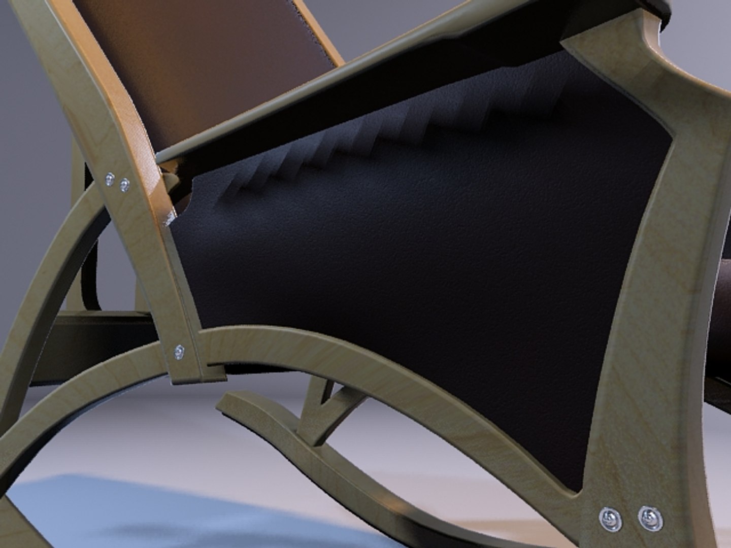 3ds Max Chair Rocking Art Nouveau