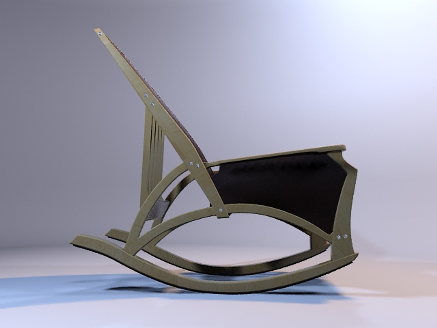 3ds Max Chair Rocking Art Nouveau