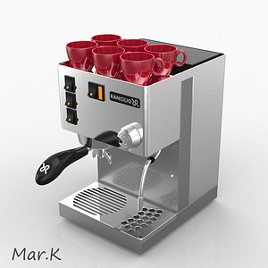3d coffee machine rancilio silvia