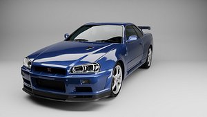 3D 2002 NISSAN SKYLINE GTR R34 V-SPEC II