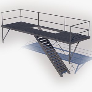Escape stairs02 3D model