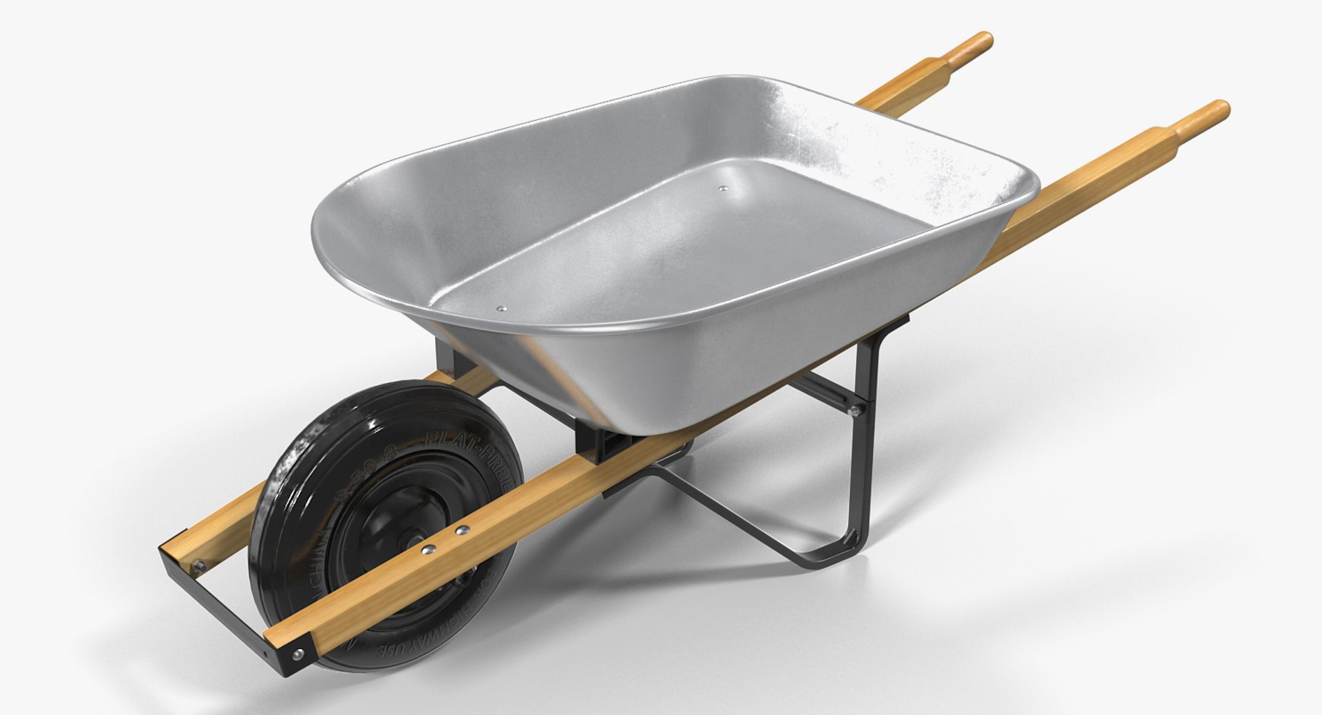 Easiload Galvanised Wheelbarrow 3D Model 3D model preview