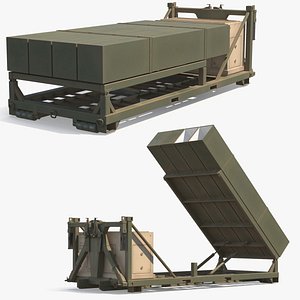 Module Blackbeard Hypersonic Missile Launcher Rigged 3D