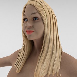 3d human female rigged ready model