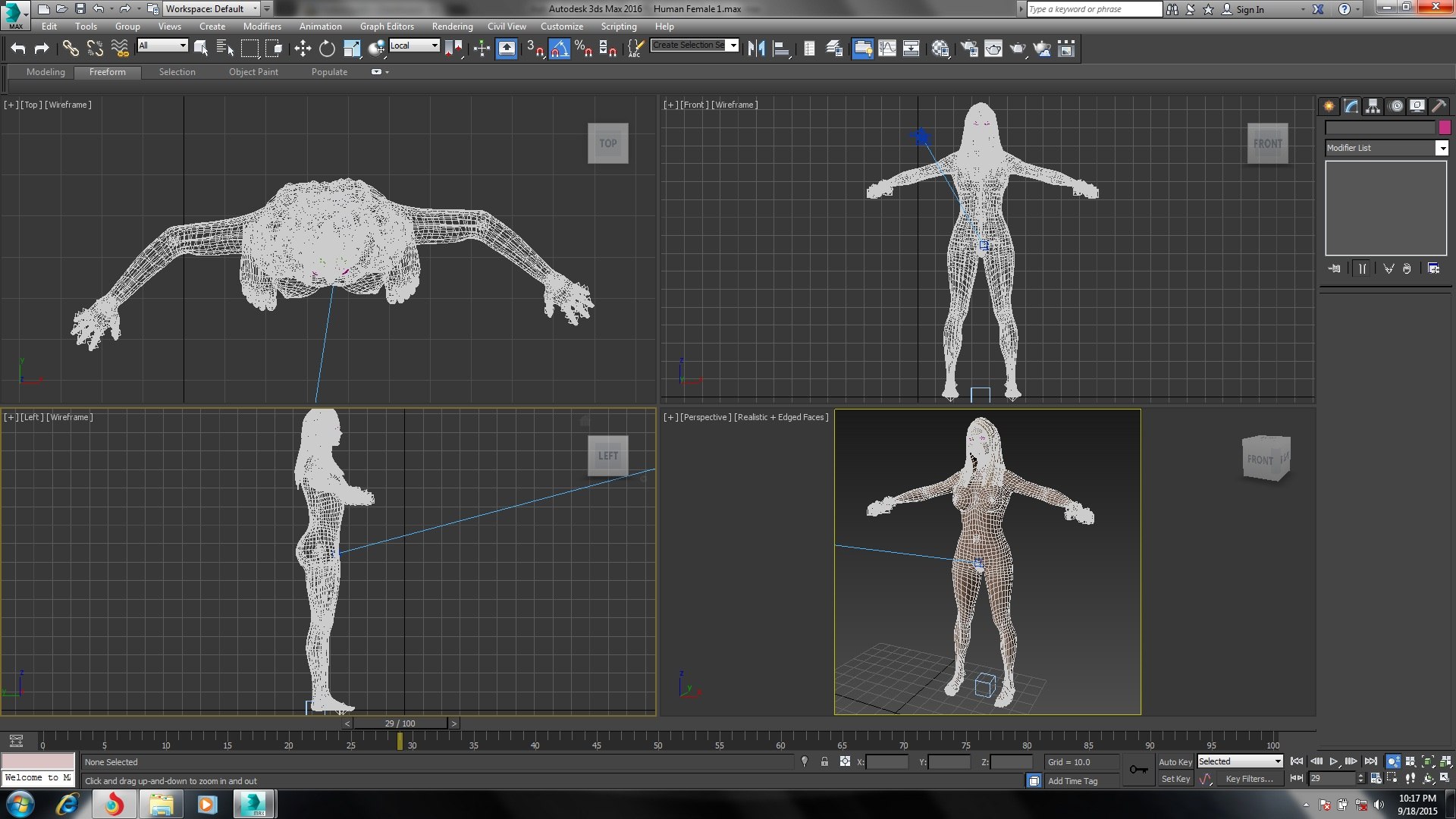3d Human Female Rigged Ready Model