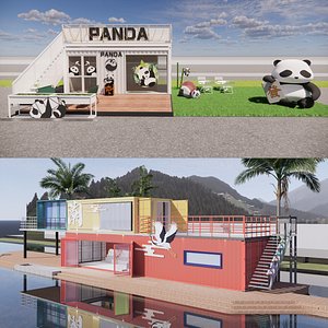 Container coffee shop-2 3D model