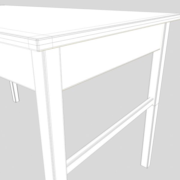 3d model table old wooden