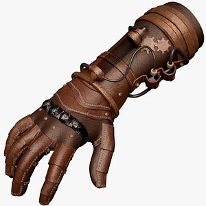 3D Stylized Steampunk Gauntlets  Gloves