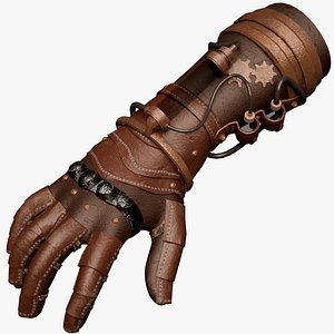 Stylized Steampunk Gauntlets Gloves