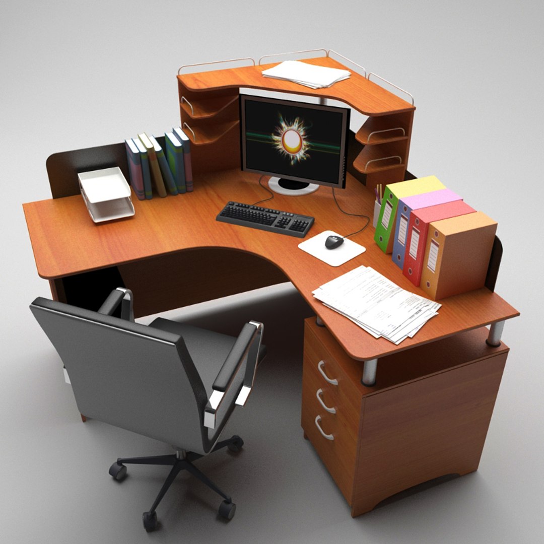 file desks 3d model