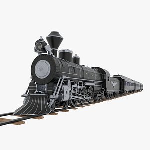Gothic Steam Train 3D model