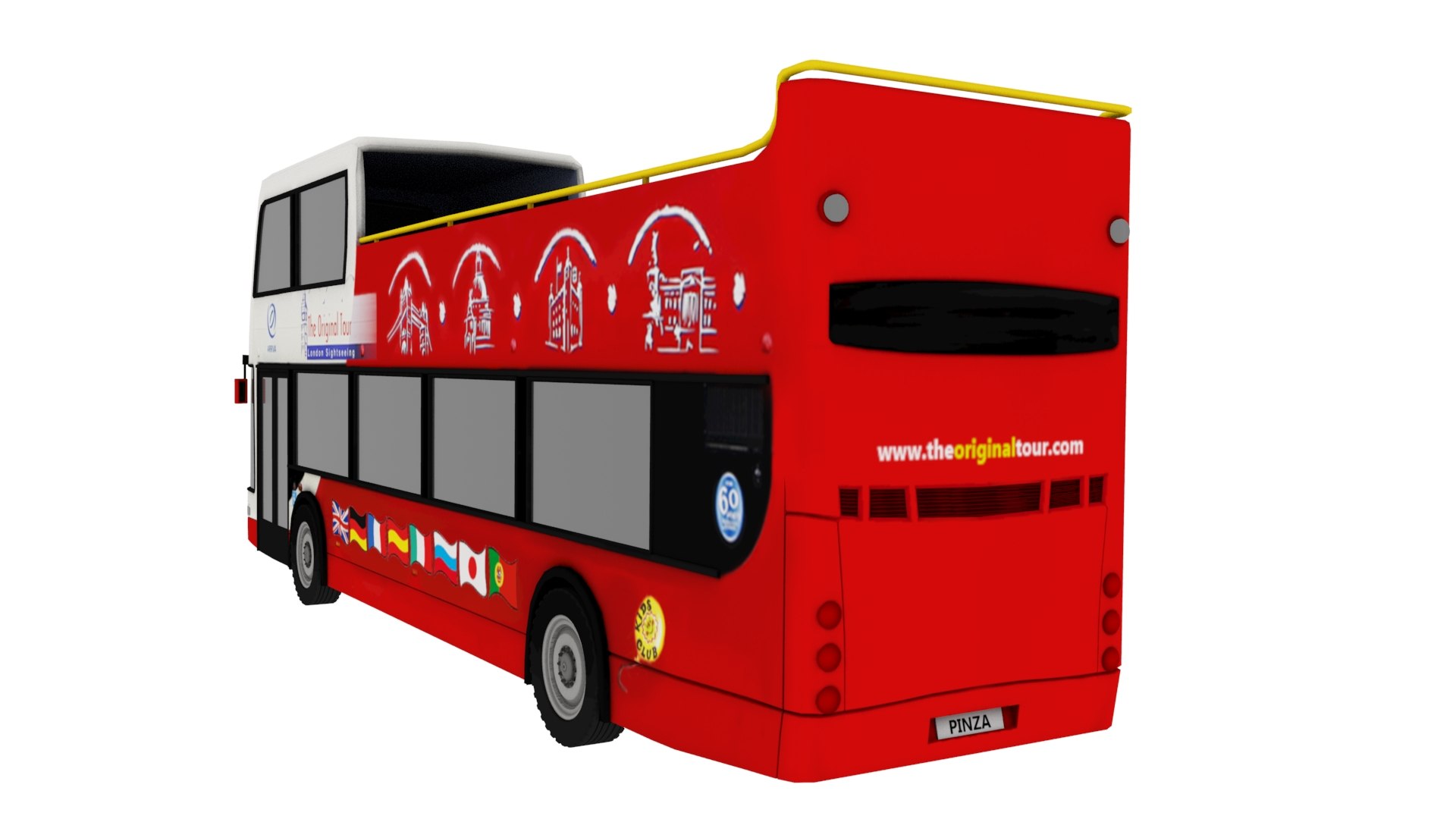 Tourist Bus Low Poly Model With Texture Model - TurboSquid 2236126